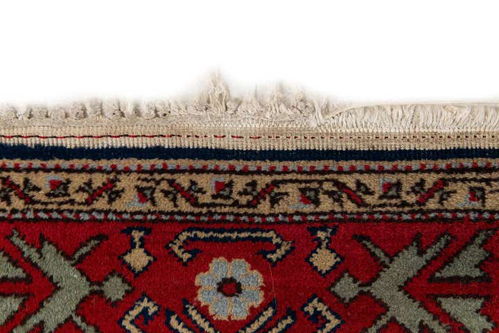 3' 11 x 7' 5 Hand Knotted Kazak Wool Rug
