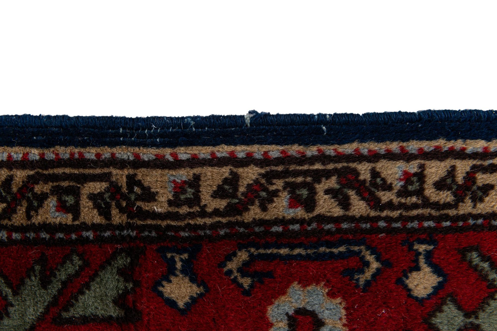 3' 11 x 7' 5 Hand Knotted Kazak Wool Rug