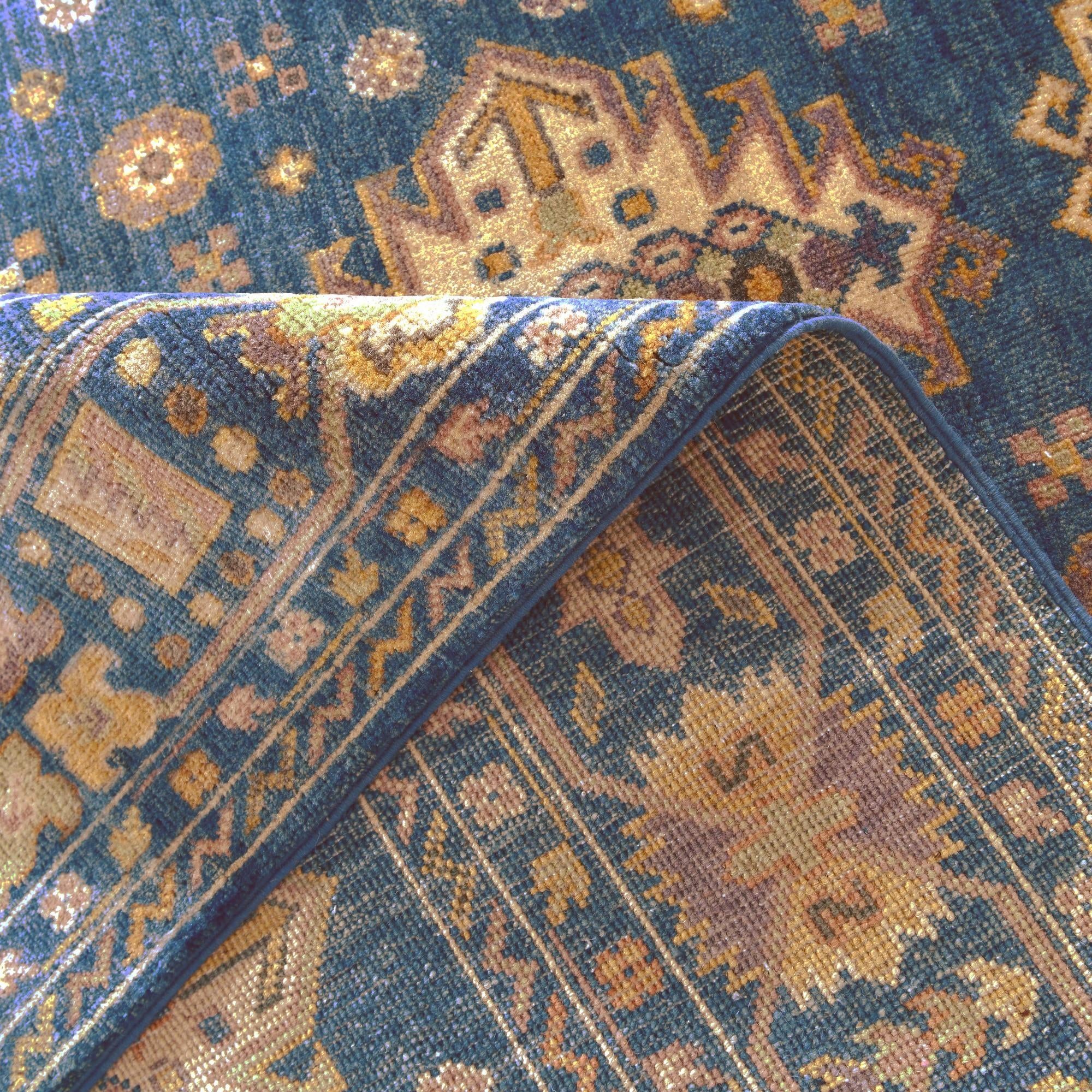 8' x 10' 5 Hand Knotted Kazak Rug