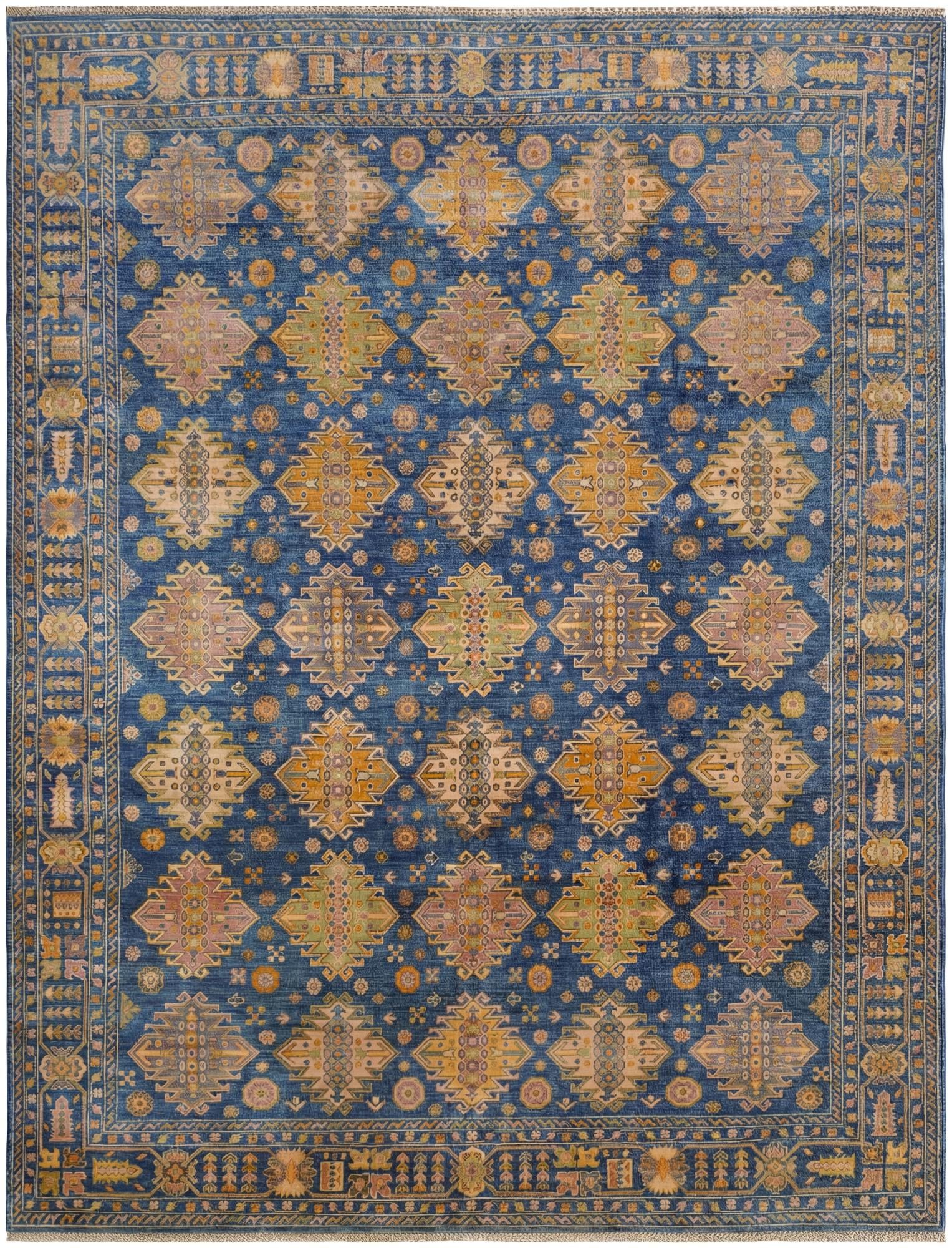 8' x 10' 5 Hand Knotted Kazak Rug