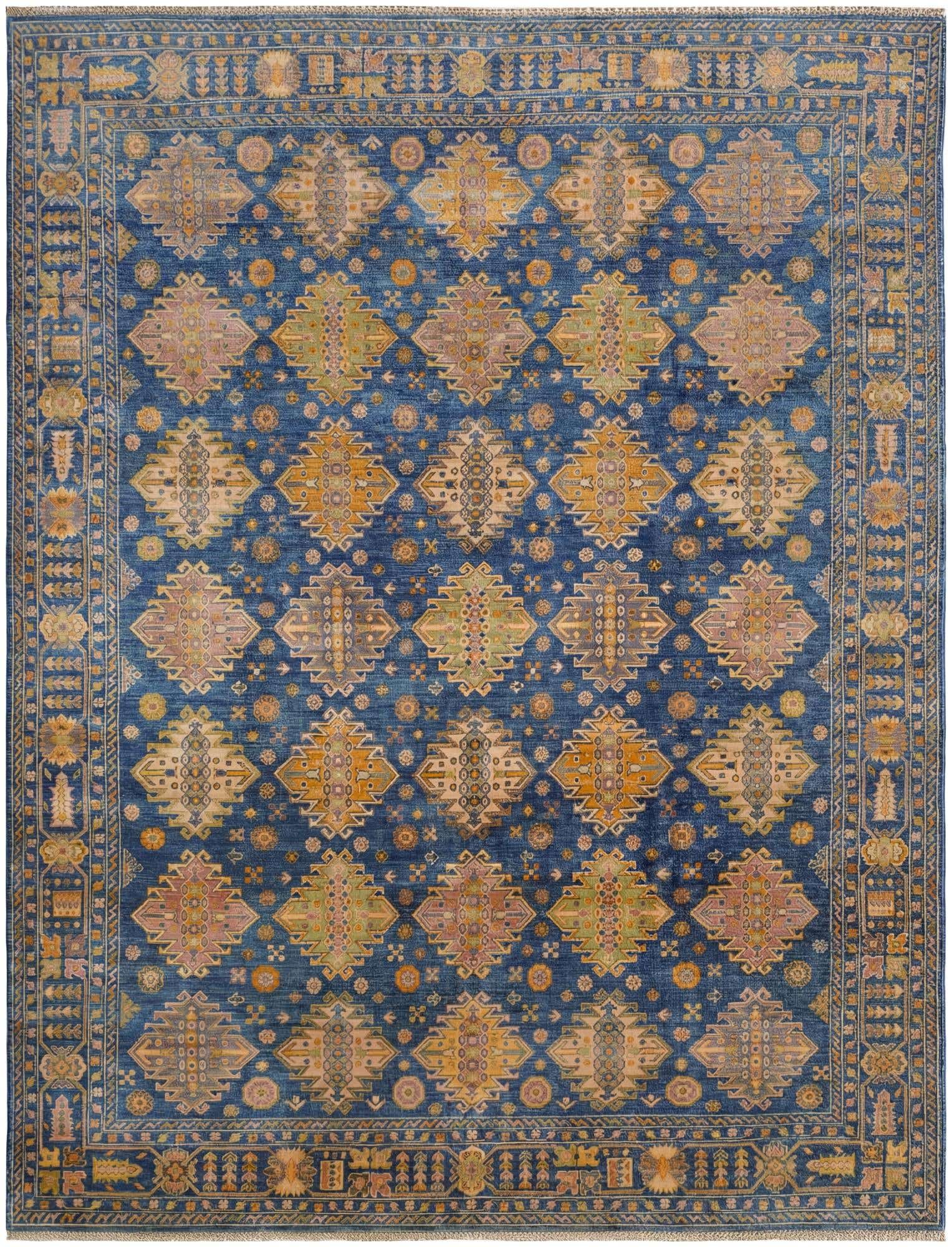 8' x 10' 5 Hand Knotted Kazak Rug