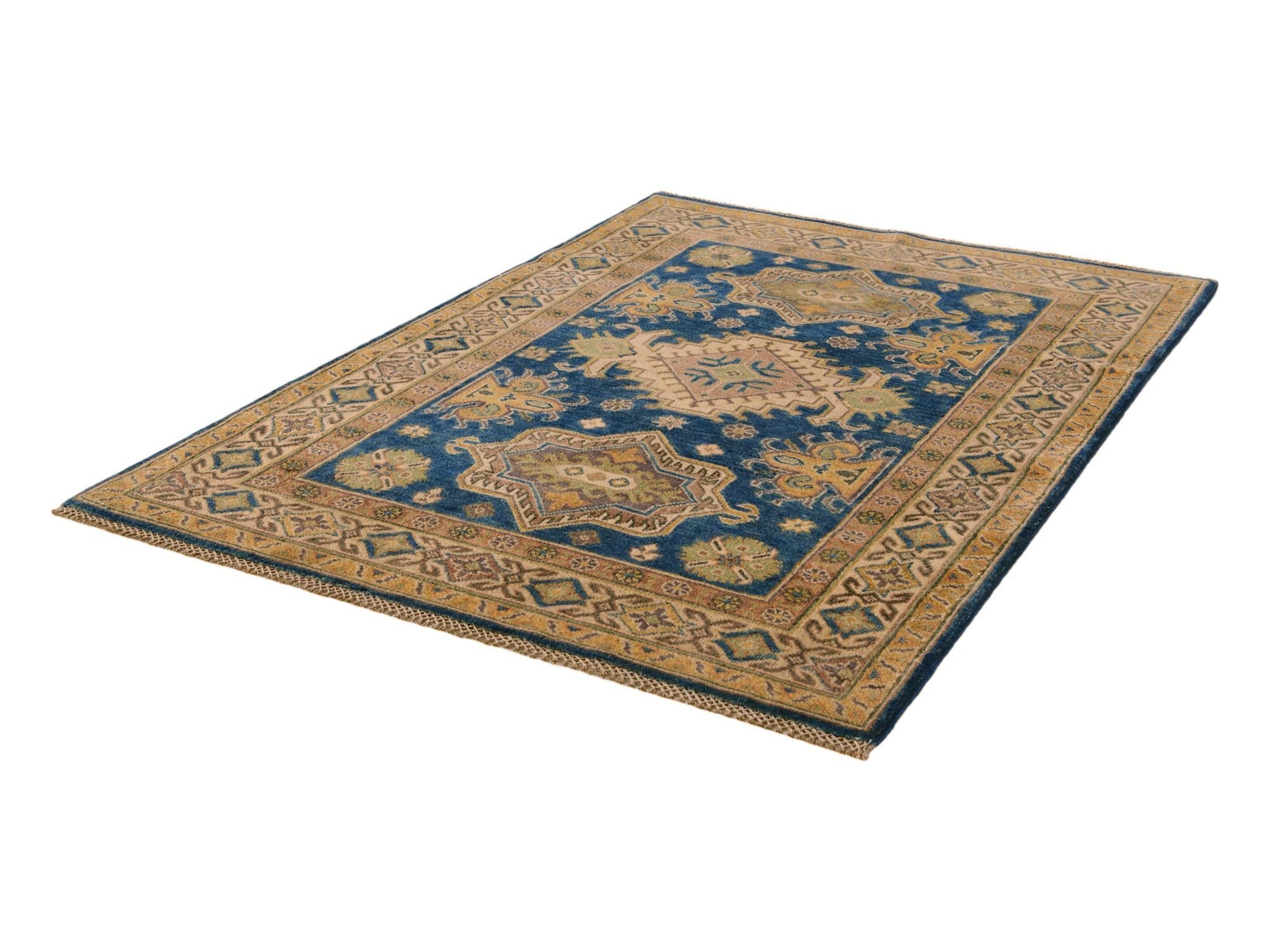 4' 1 x 5' 10 Hand Knotted Kazak Rug