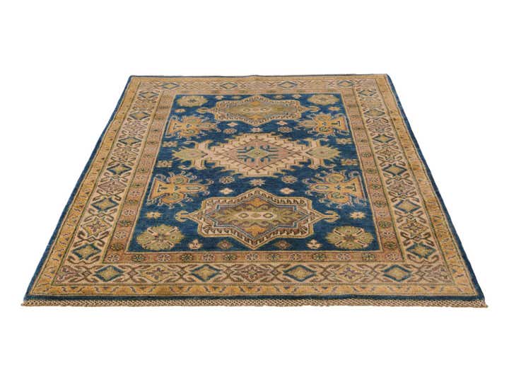 4' 1 x 5' 10 Hand Knotted Kazak Rug