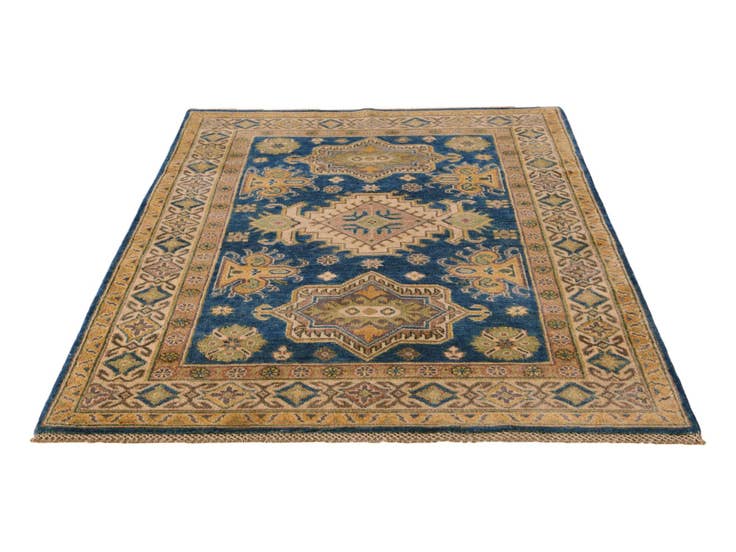 Detail image of 4' 1 x 5' 10 Hand Knotted Kazak Rug