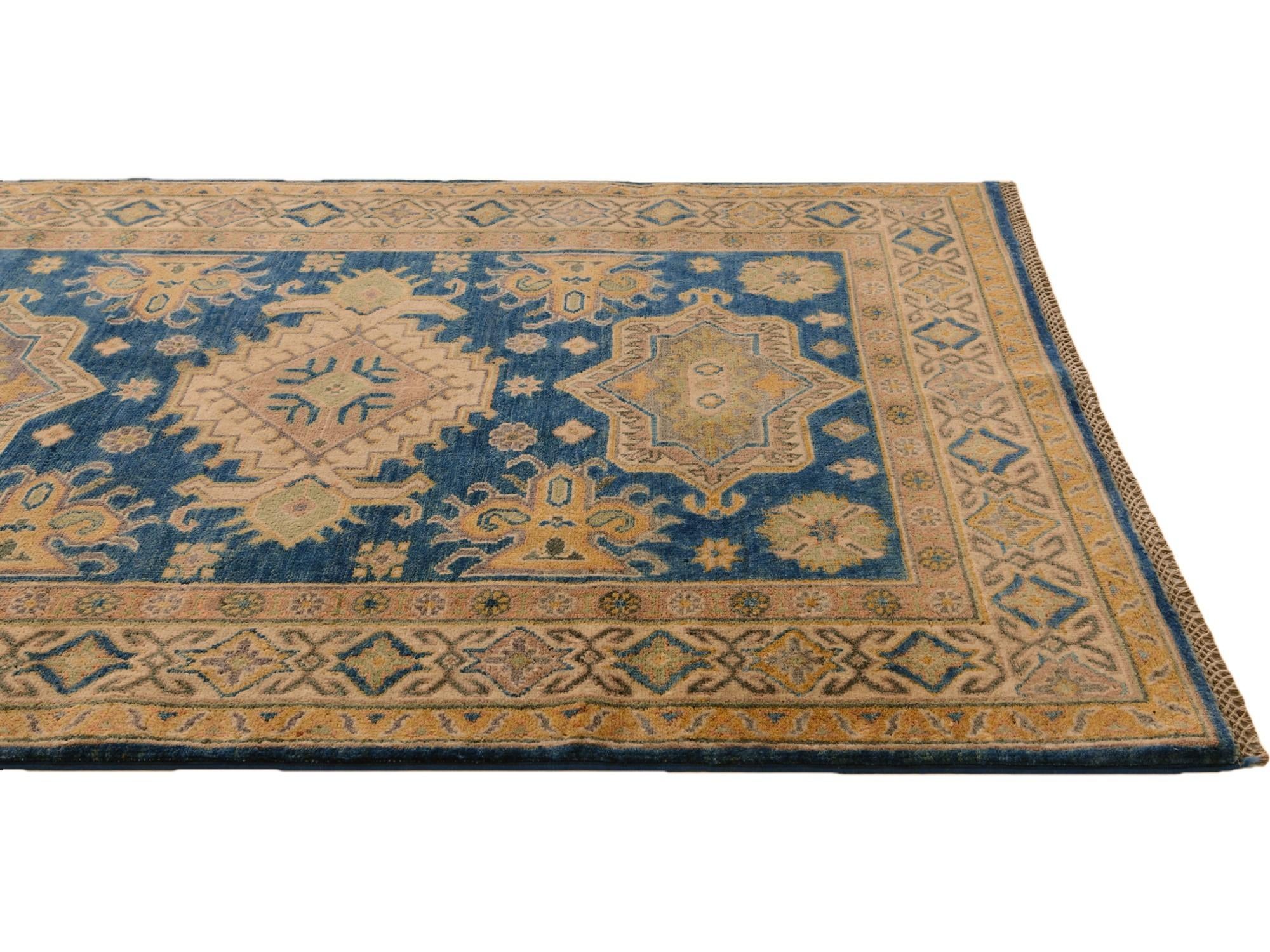 4' 1 x 5' 10 Hand Knotted Kazak Rug