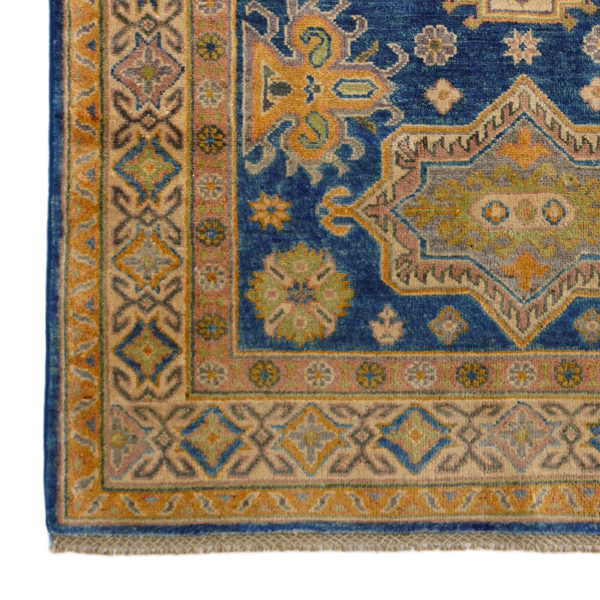 4' 1 x 5' 10 Hand Knotted Kazak Rug