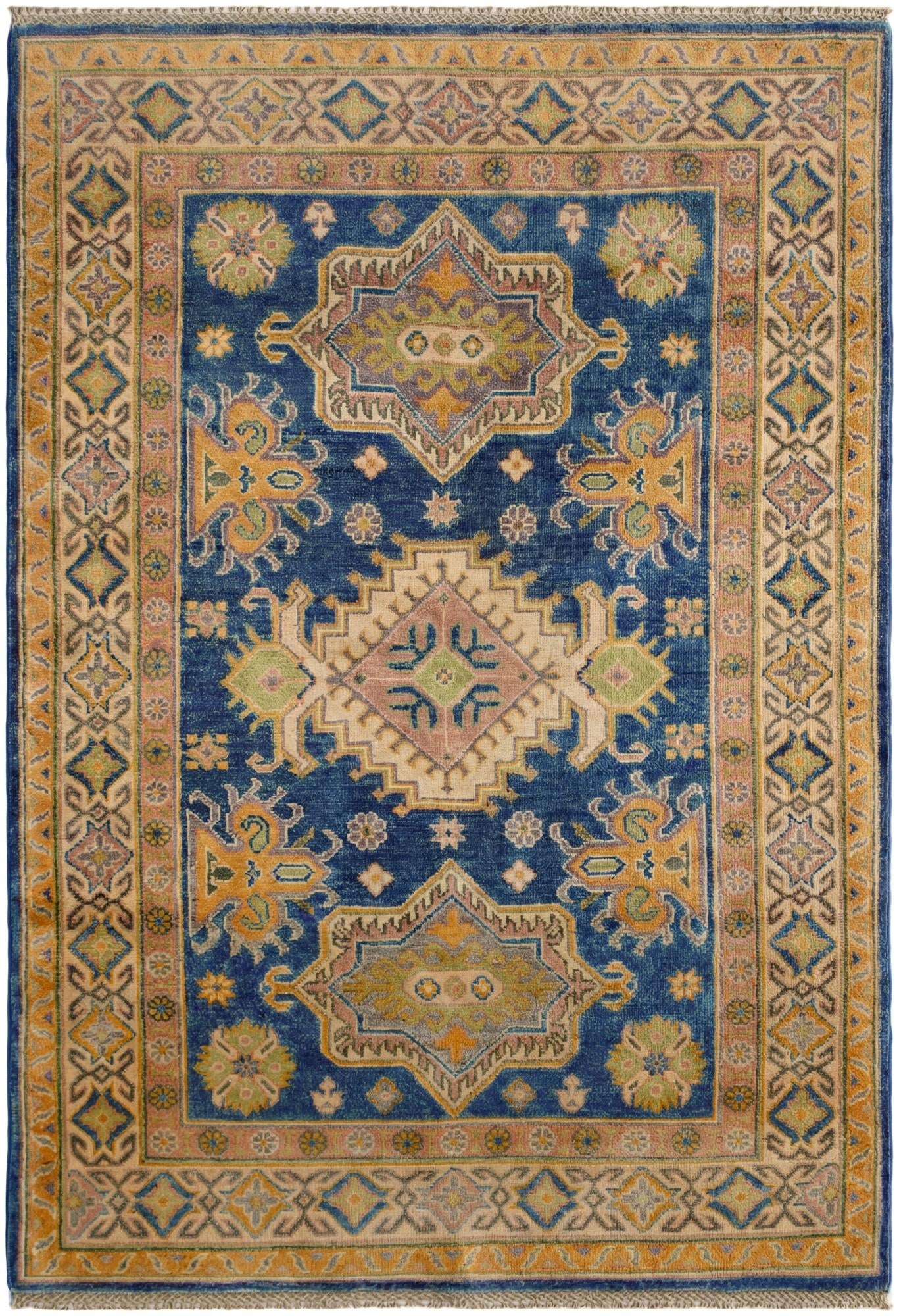 4' 1 x 5' 10 Hand Knotted Kazak Rug