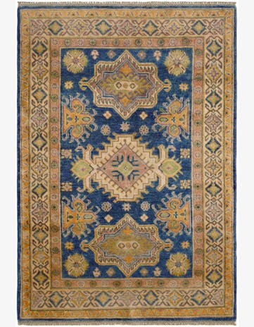 4' 1 x 5' 10 Hand Knotted Kazak Rug