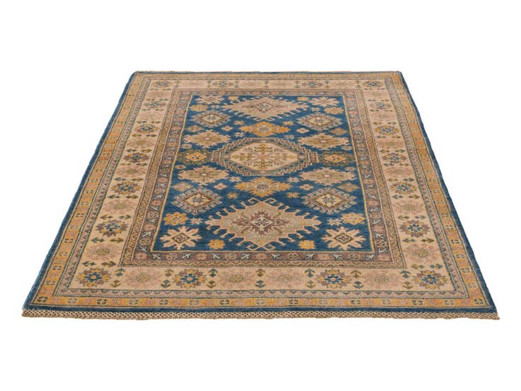 Detail image of 4' 2 x 5' 10 Hand Knotted Kazak Rug