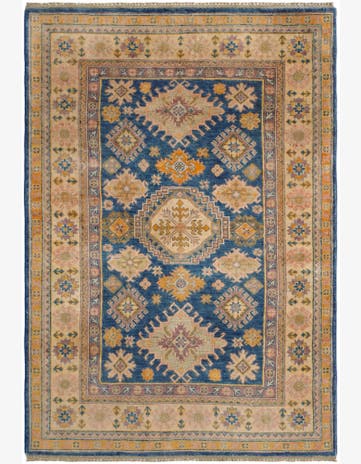 4' 2 x 5' 10 Hand Knotted Kazak Rug