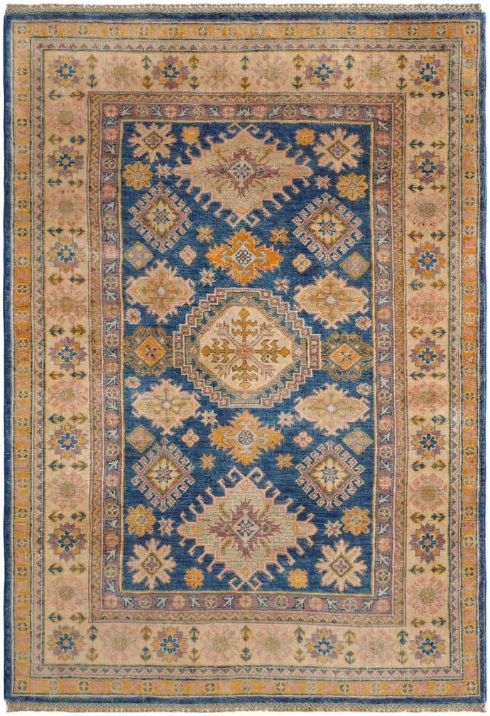 4' 2 x 5' 10 Hand Knotted Kazak Rug