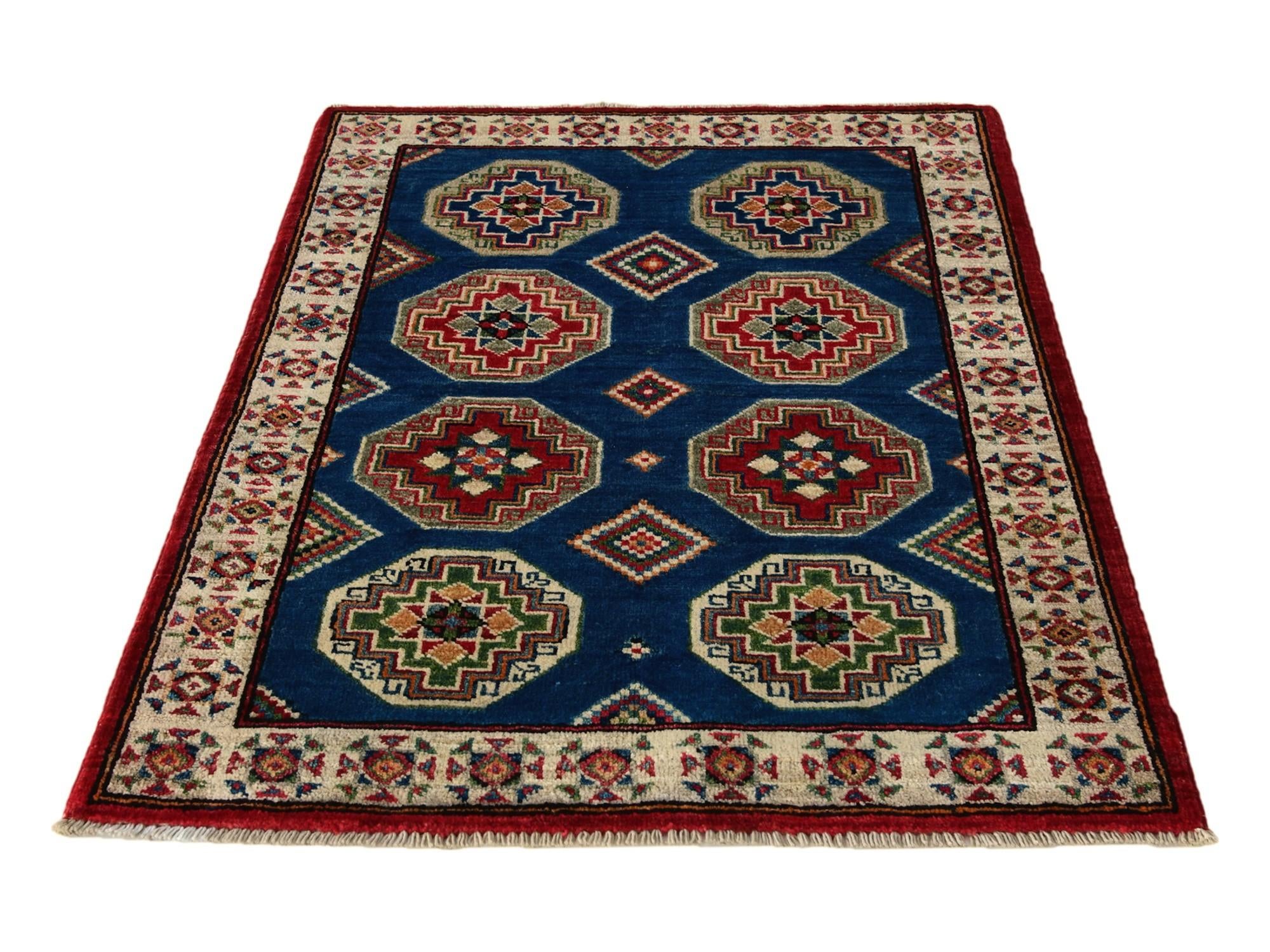 2' 7 x 3' 11 Hand Knotted Kazak Rug