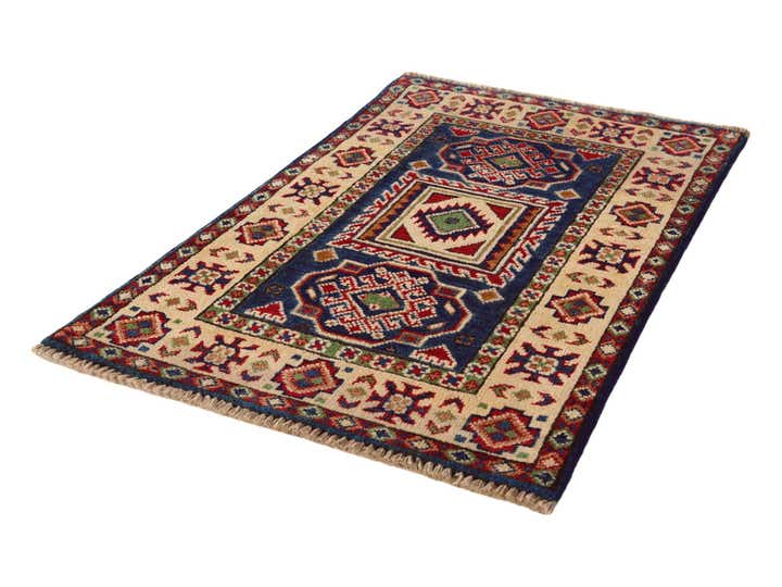 2' x 3' 1 Hand Knotted Kazak Rug