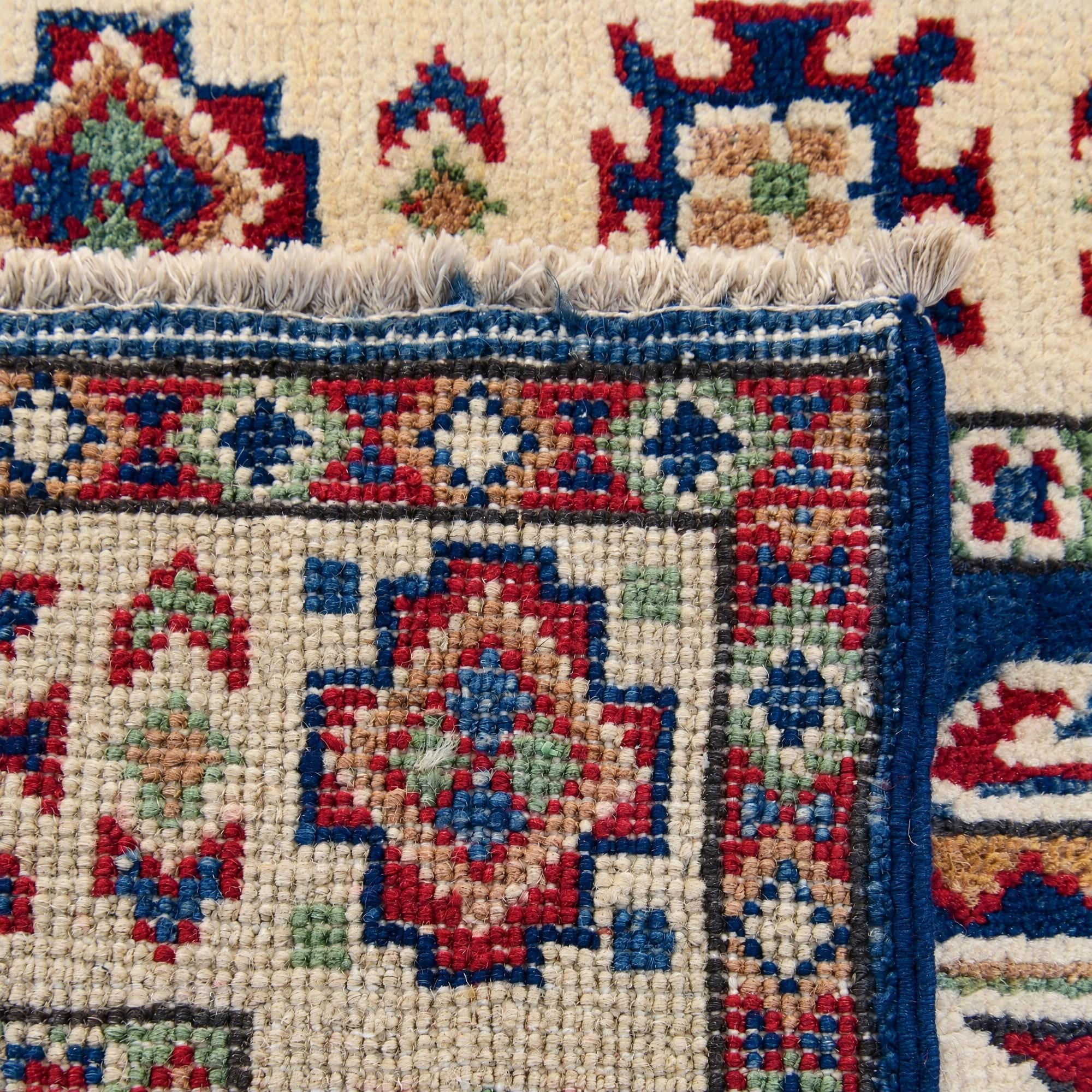 60cm x 95cm anudado a mano Kazak Alfombra