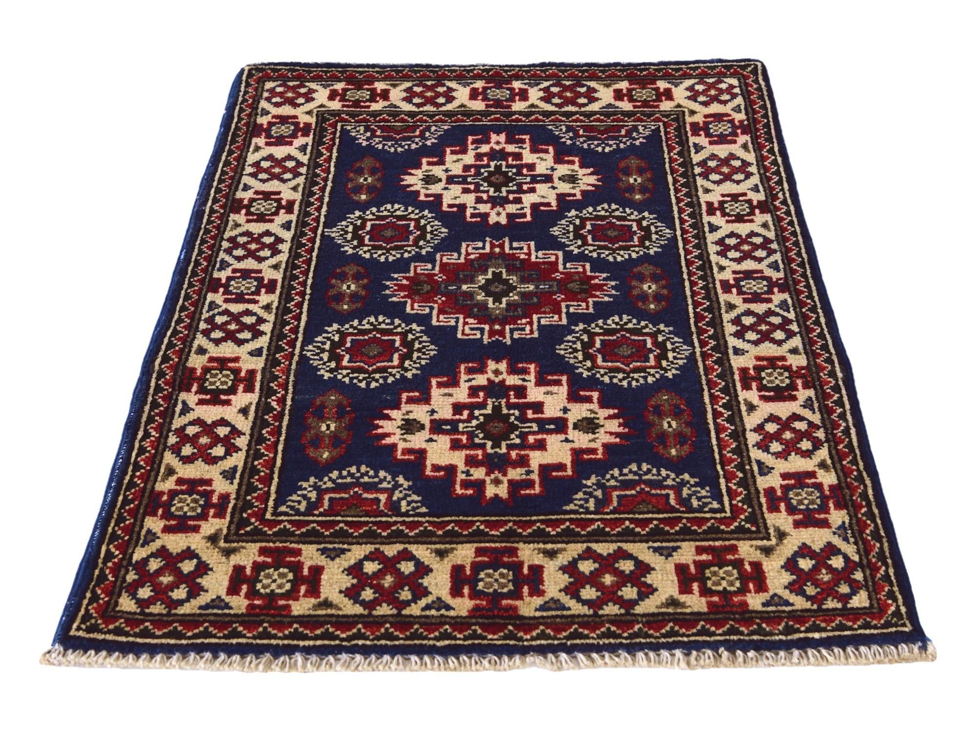 2' x 3' Hand Knotted Kazak Rug