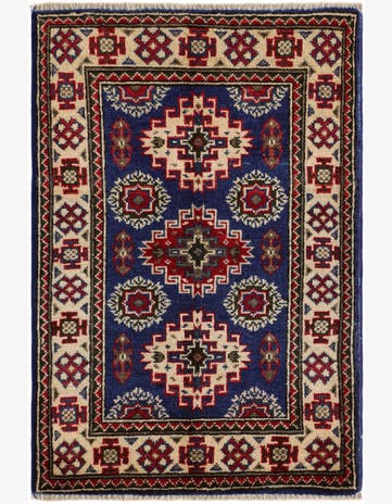 2' x 3' Hand Knotted Kazak Rug