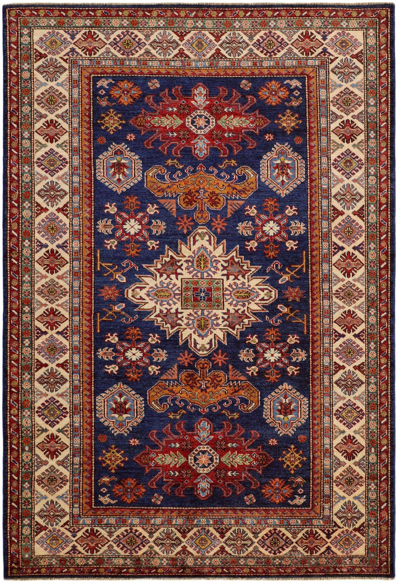 5' 7 x 8' 2 Hand Knotted Kazak Rug