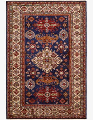 5' 7 x 8' 2 Hand Knotted Kazak Rug
