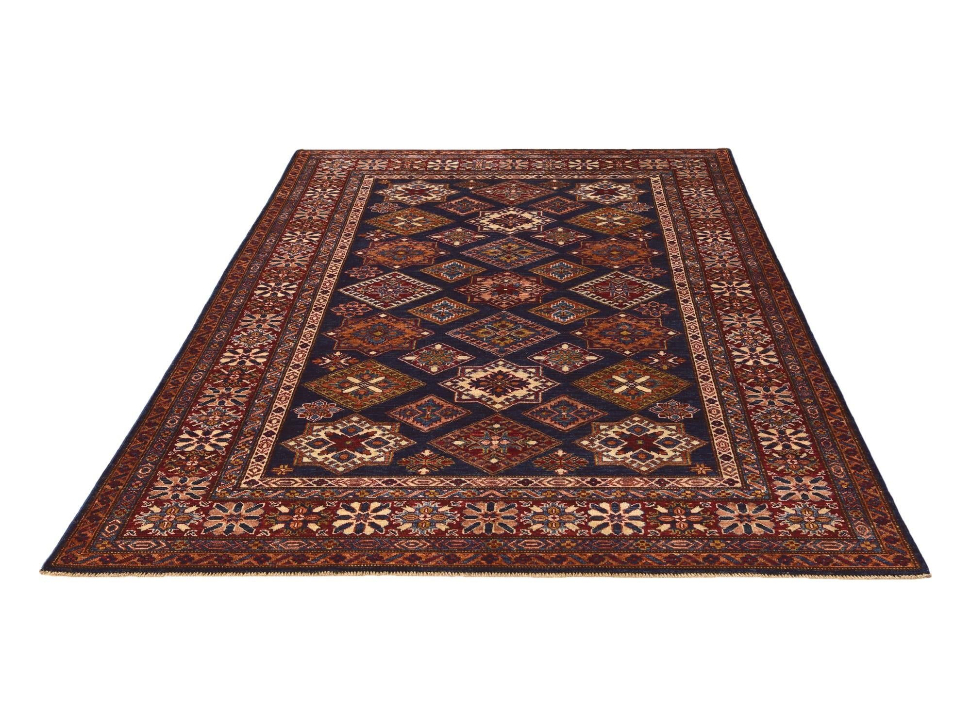 5' 11 x 8' 2 Hand Knotted Kazak Rug