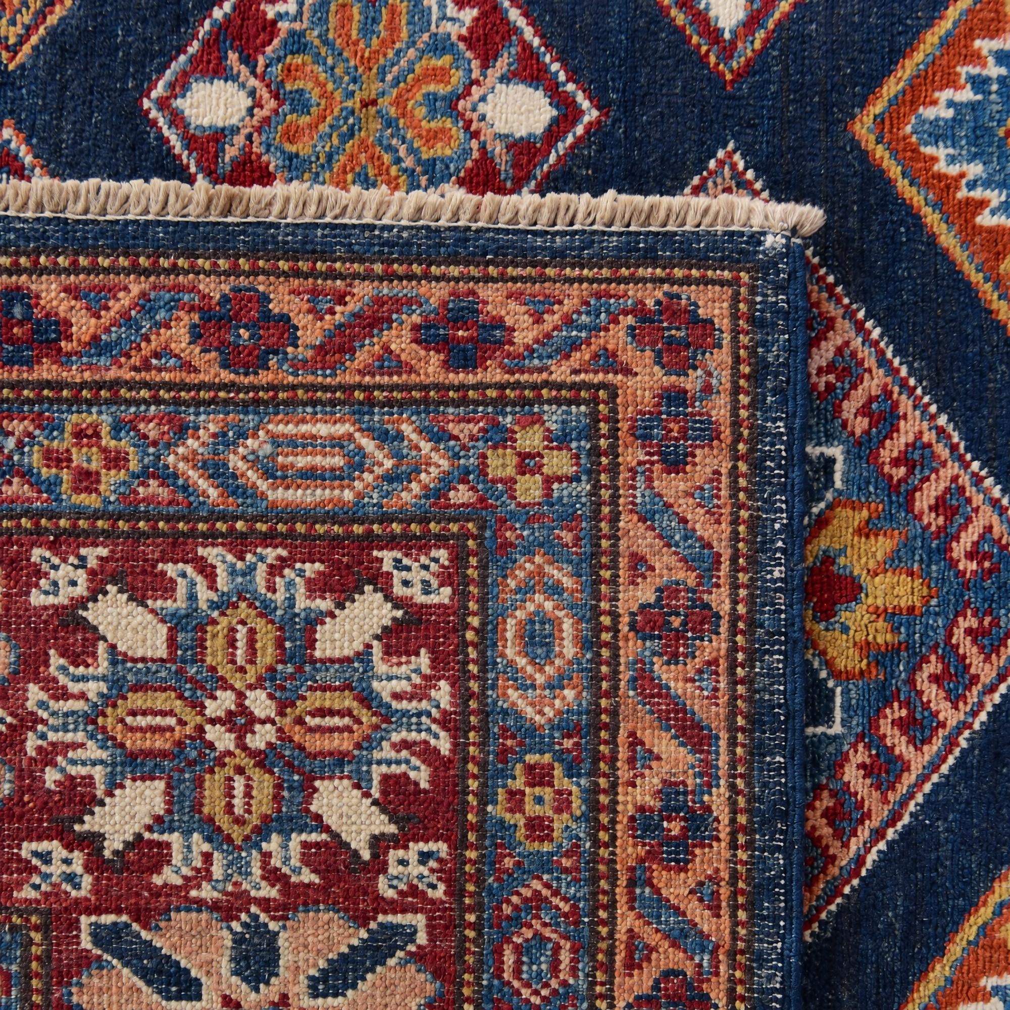 180cm x 250cm Hand Knotted Kazak Rug