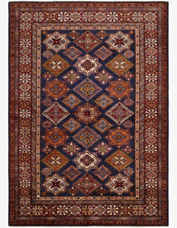 5' 11 x 8' 2 Hand Knotted Kazak Rug