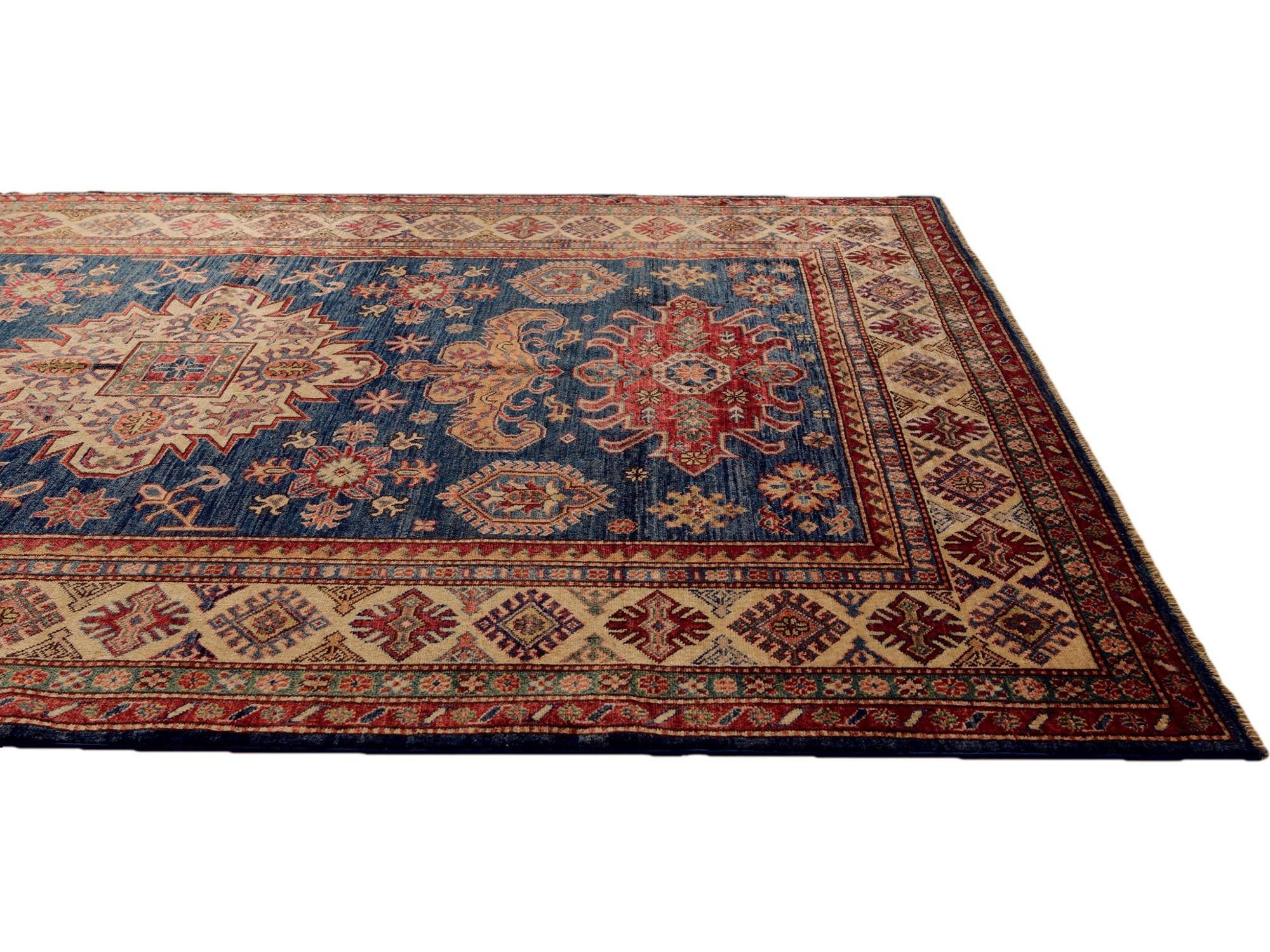 5' 9 x 8' 1 Hand Knotted Kazak Rug