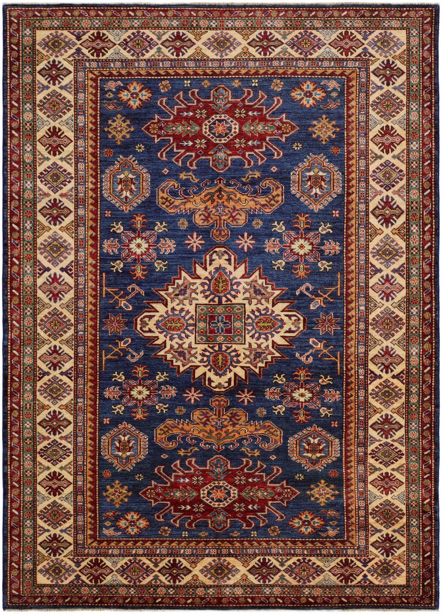 5' 9 x 8' 1 Hand Knotted Kazak Rug
