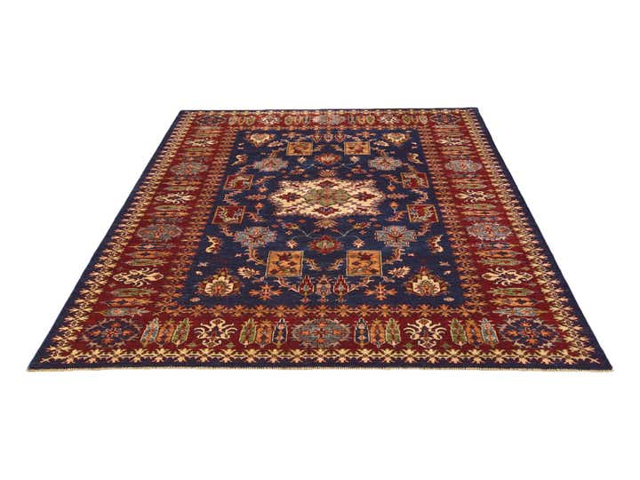 6' 1 x 7' 10 Hand Knotted Kazak Rug