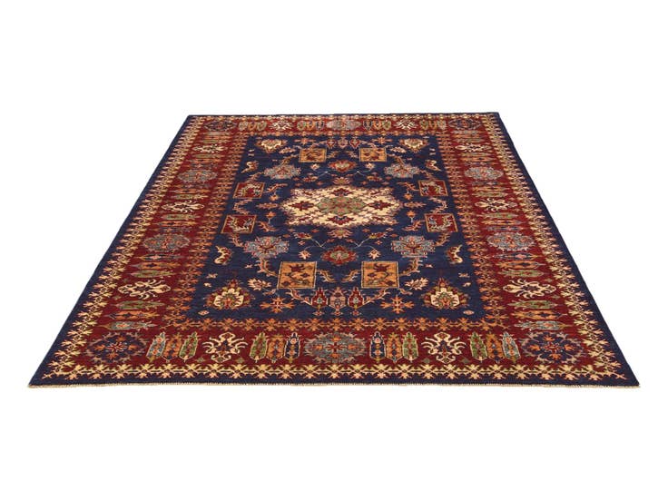 Detail image of 6' 1 x 7' 10 Hand Knotted Kazak Rug
