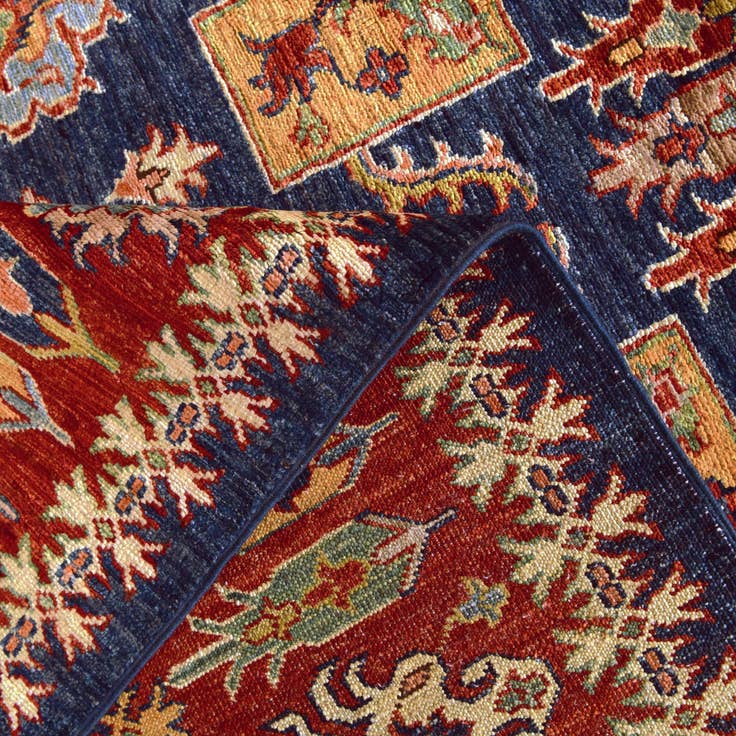 Detail image of 6' 1 x 7' 10 Hand Knotted Kazak Rug