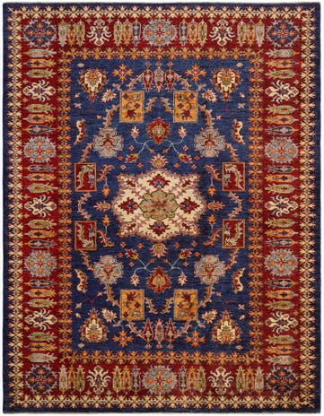 6' 1 x 7' 10 Hand Knotted Kazak Rug