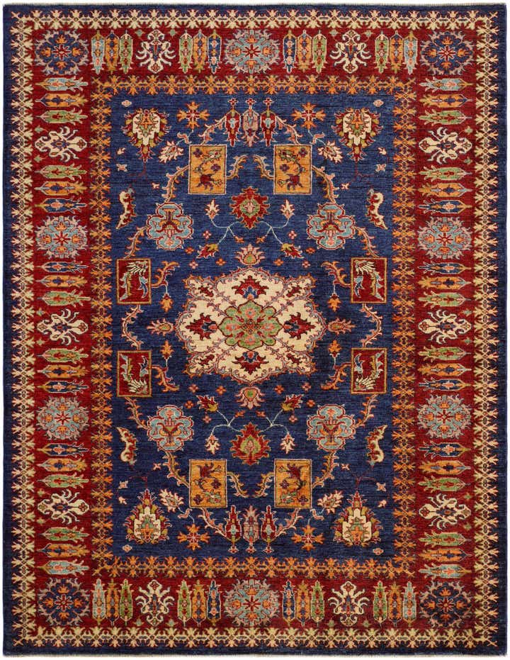 6' 1 x 7' 10 Hand Knotted Kazak Rug