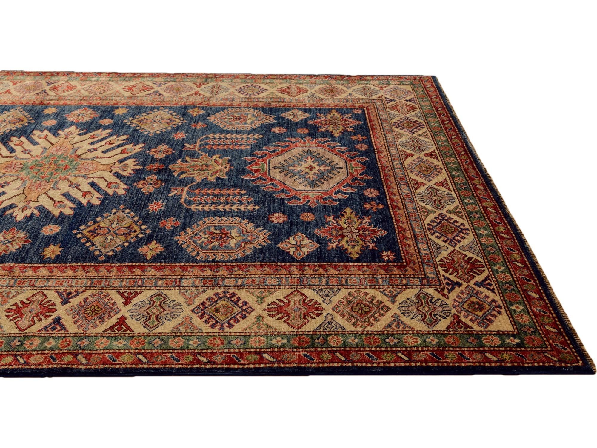 5' 9 x 7' 10 Hand Knotted Kazak Rug