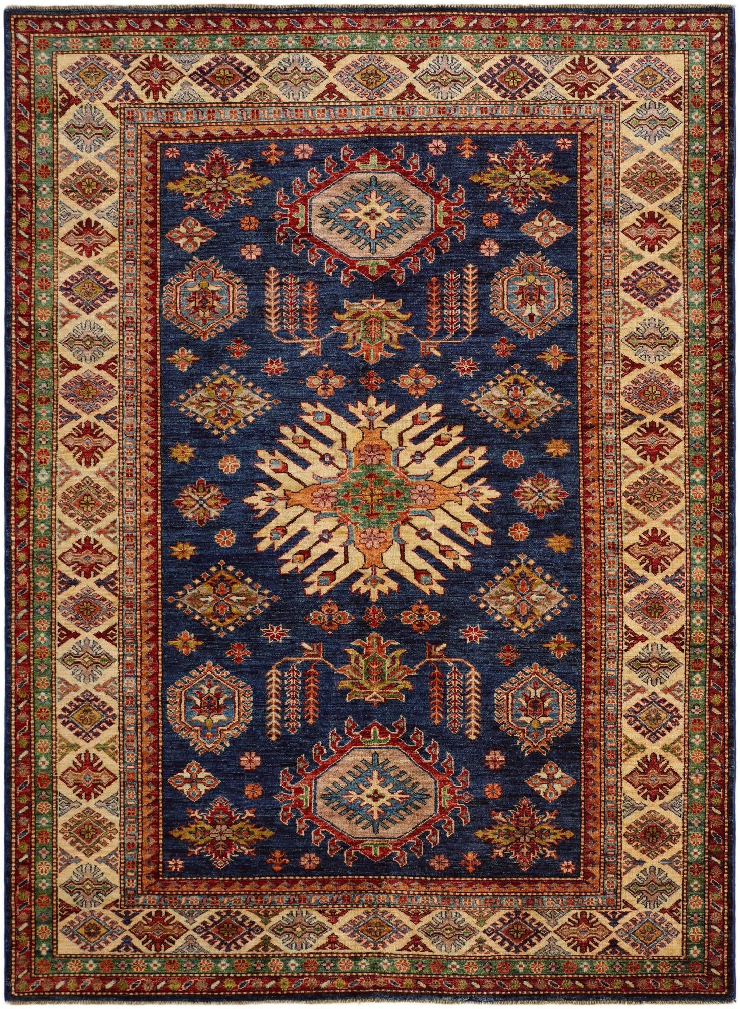 5' 9 x 7' 10 Hand Knotted Kazak Rug