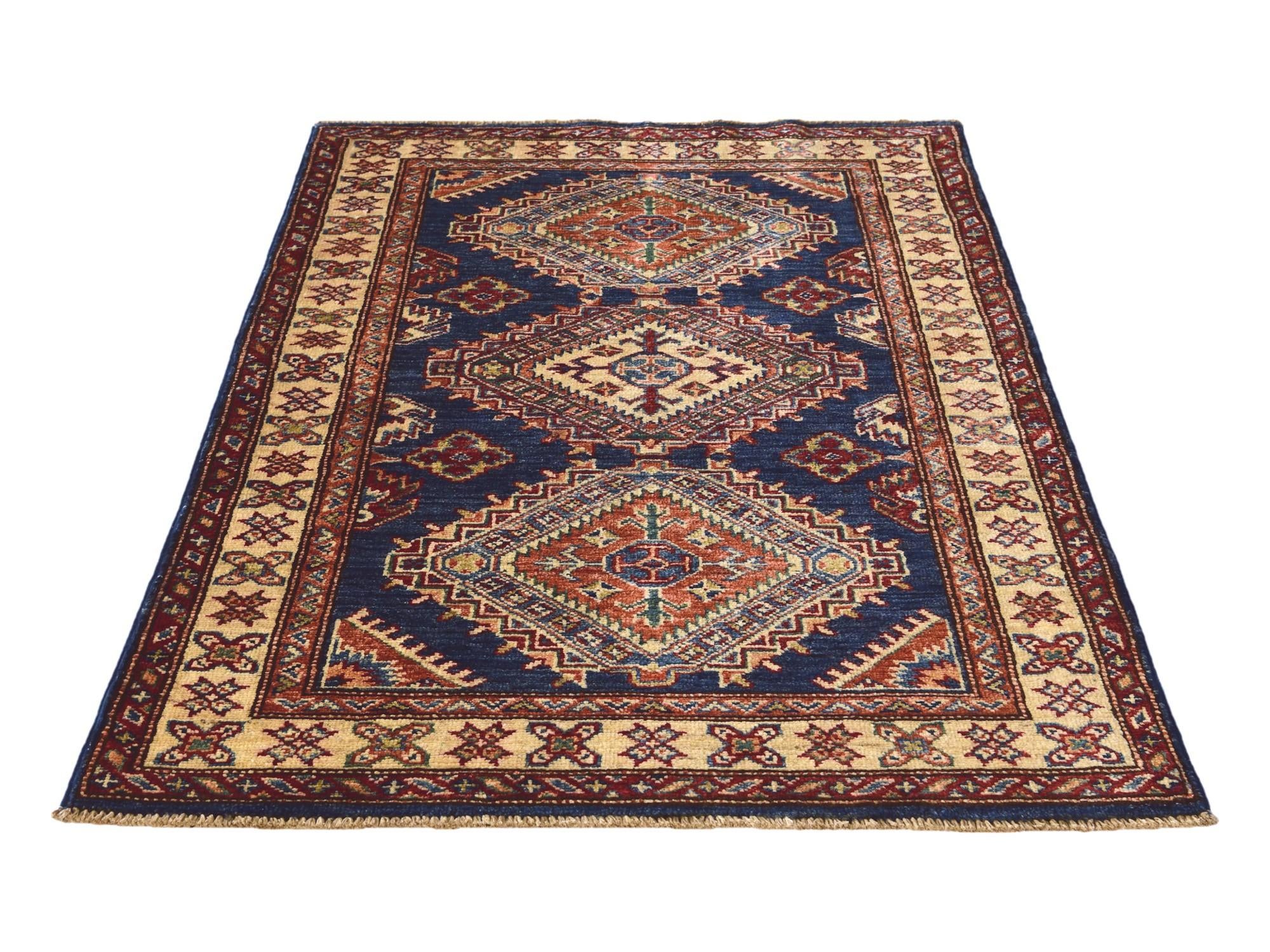 2' 11 x 4' 4 Hand Knotted Kazak Rug
