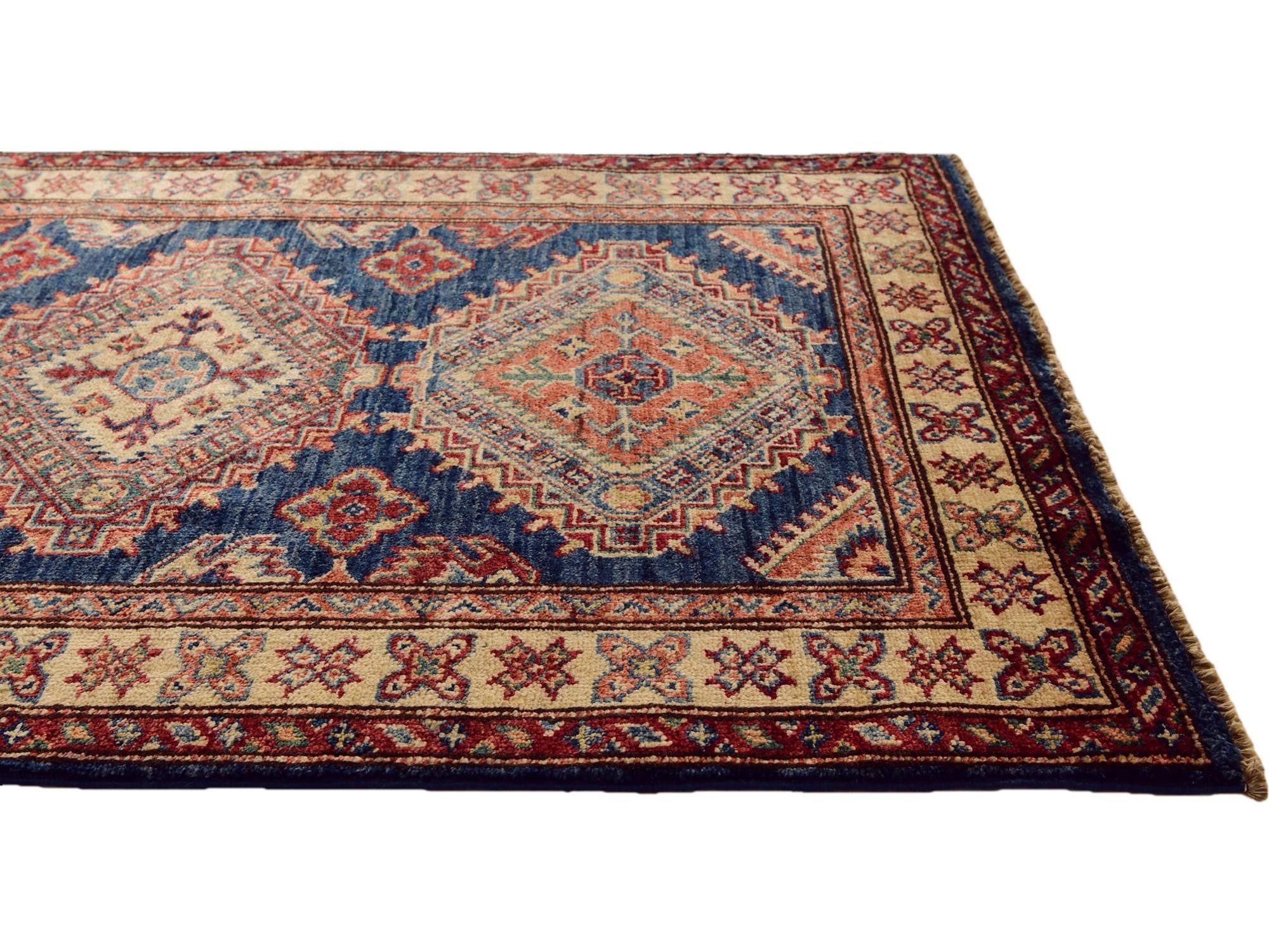 2' 11 x 4' 4 Hand Knotted Kazak Rug