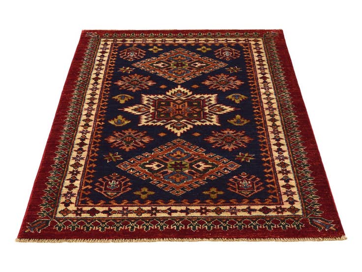 Detail image of 2' 11 x 4' Hand Knotted Kazak Rug