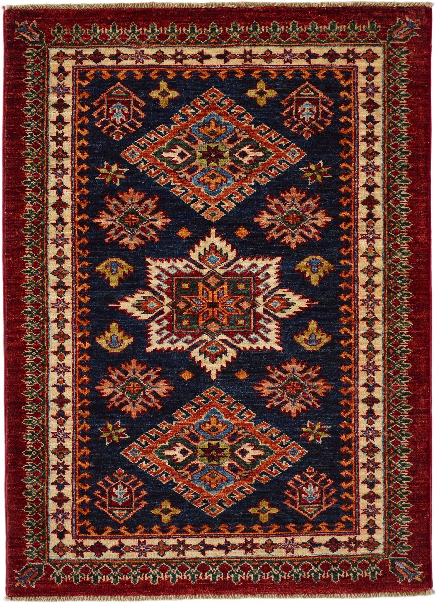 2' 11 x 4' Hand Knotted Kazak Rug