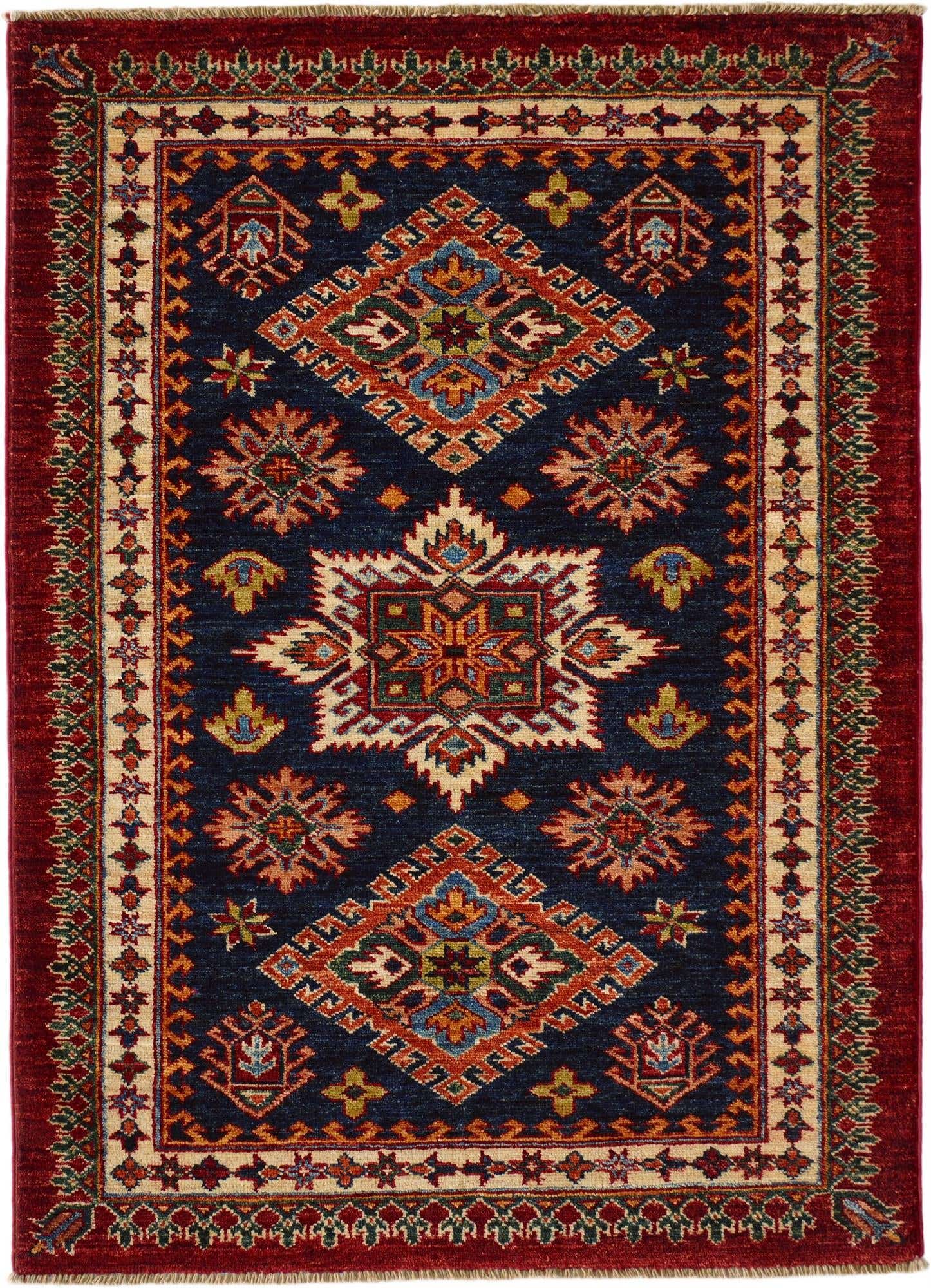 2' 11 x 4' Hand Knotted Kazak Rug