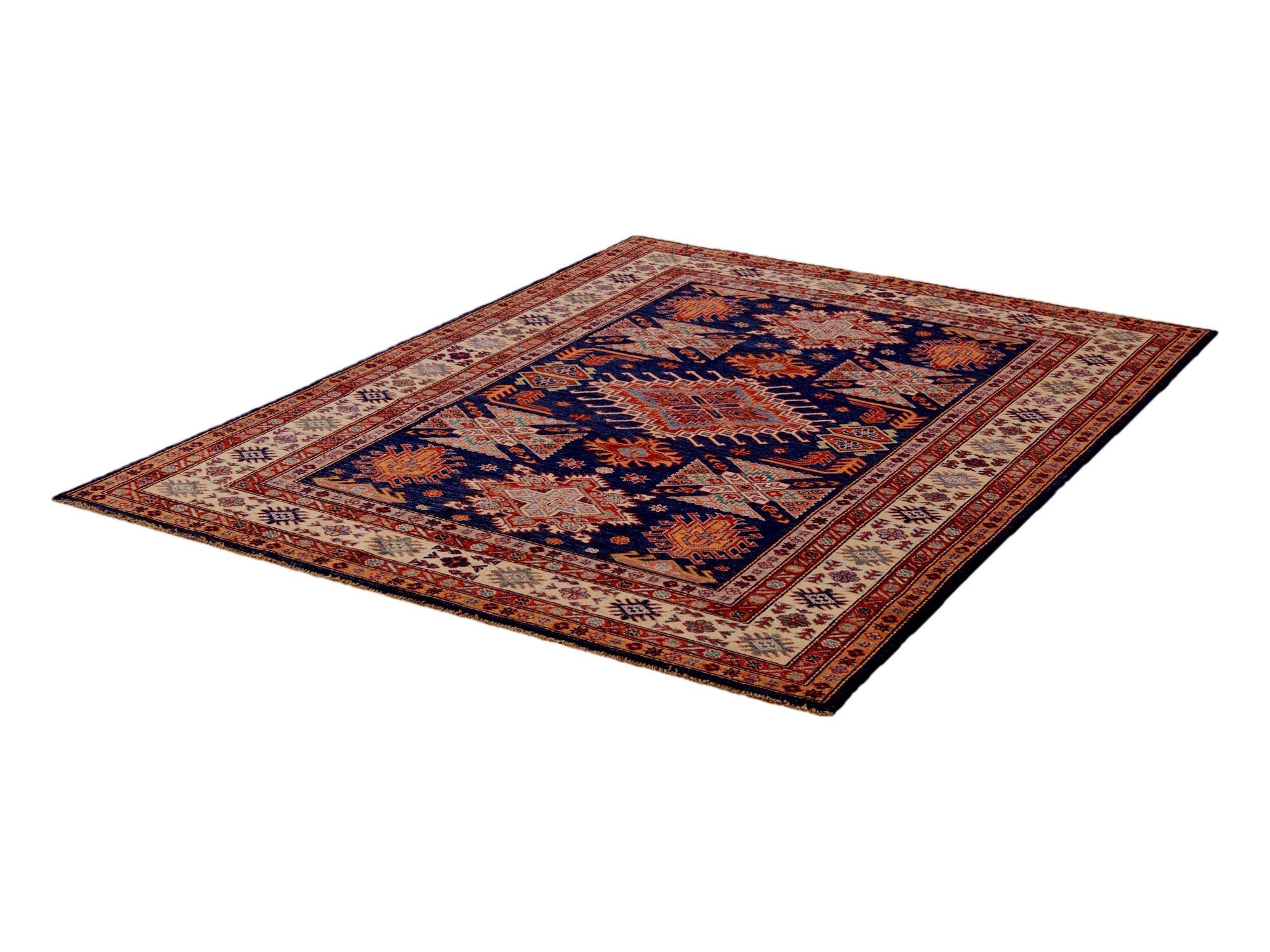 4' 10 x 6' 6 Hand Knotted Kazak Rug