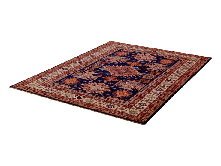 Detail image of 4' 10 x 6' 6 Hand Knotted Kazak Rug