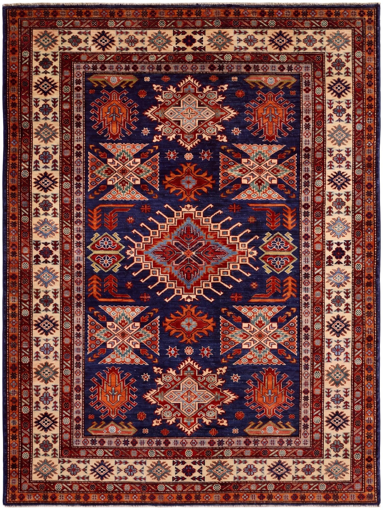 4' 10 x 6' 6 Hand Knotted Kazak Rug
