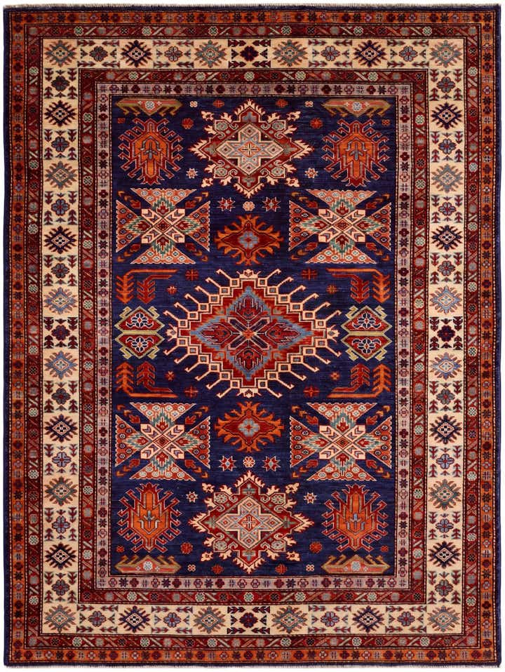 4' 10 x 6' 6 Hand Knotted Kazak Rug
