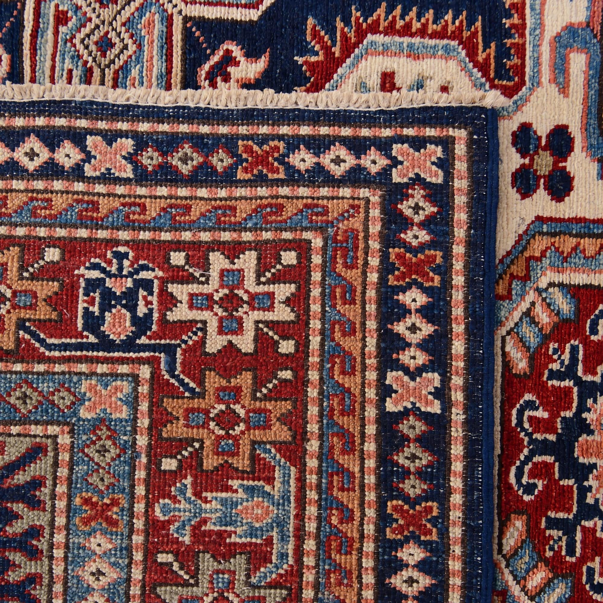 150cm x 200cm anudado a mano Kazak Alfombra