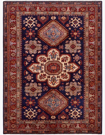 4' 11 x 6' 8 Hand Knotted Kazak Rug