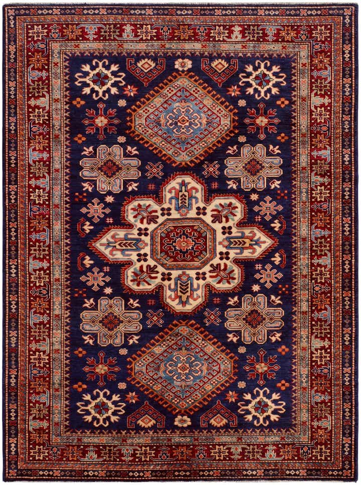 4' 11 x 6' 8 Hand Knotted Kazak Rug