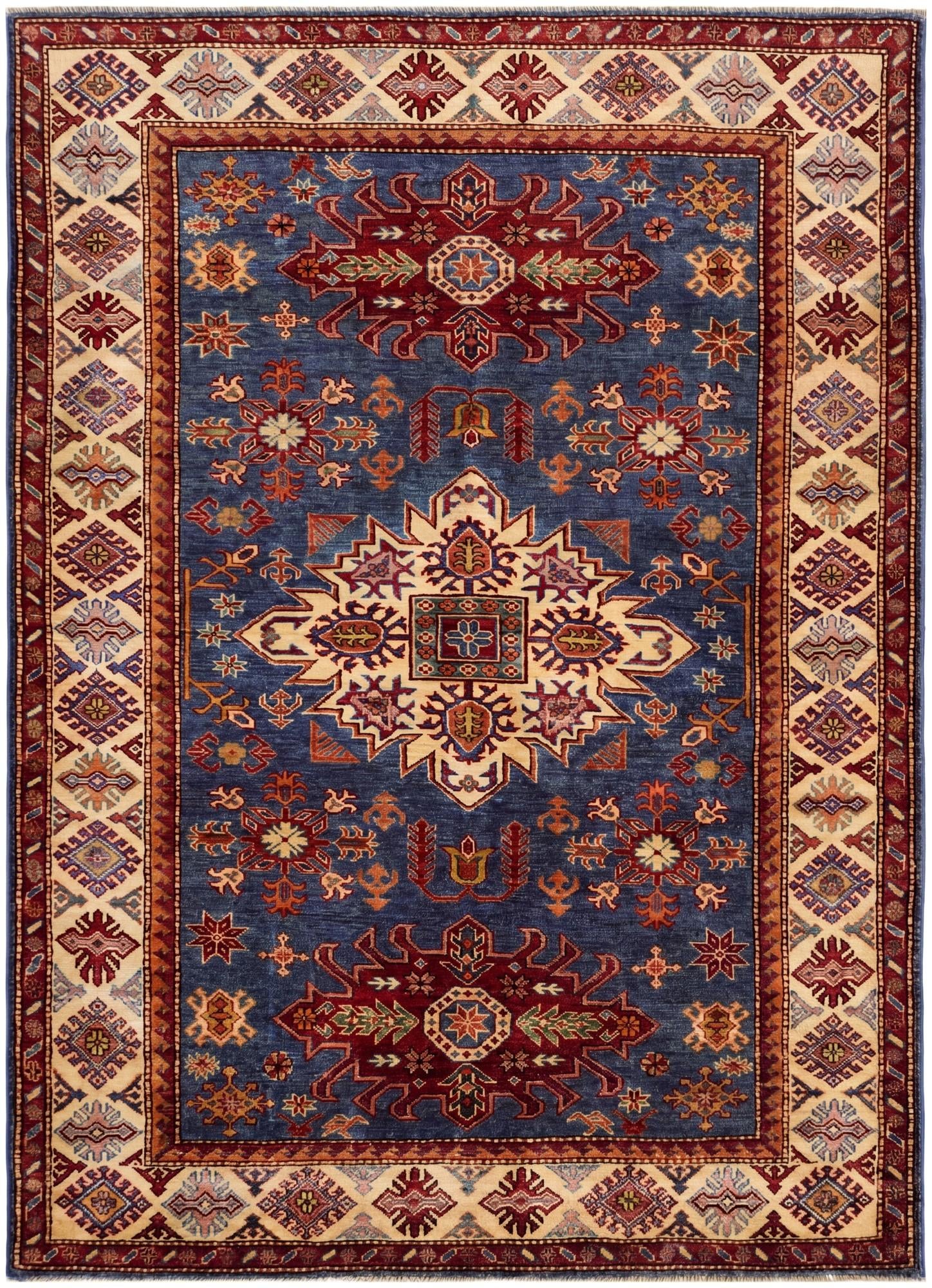 5' x 6' 11 Hand Knotted Kazak Rug