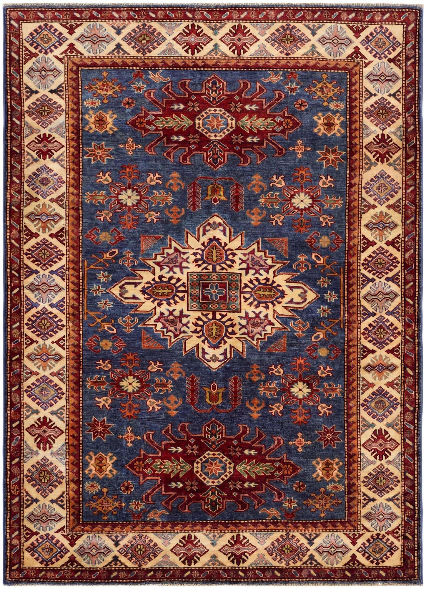 5' x 6' 11 Hand Knotted Kazak Rug