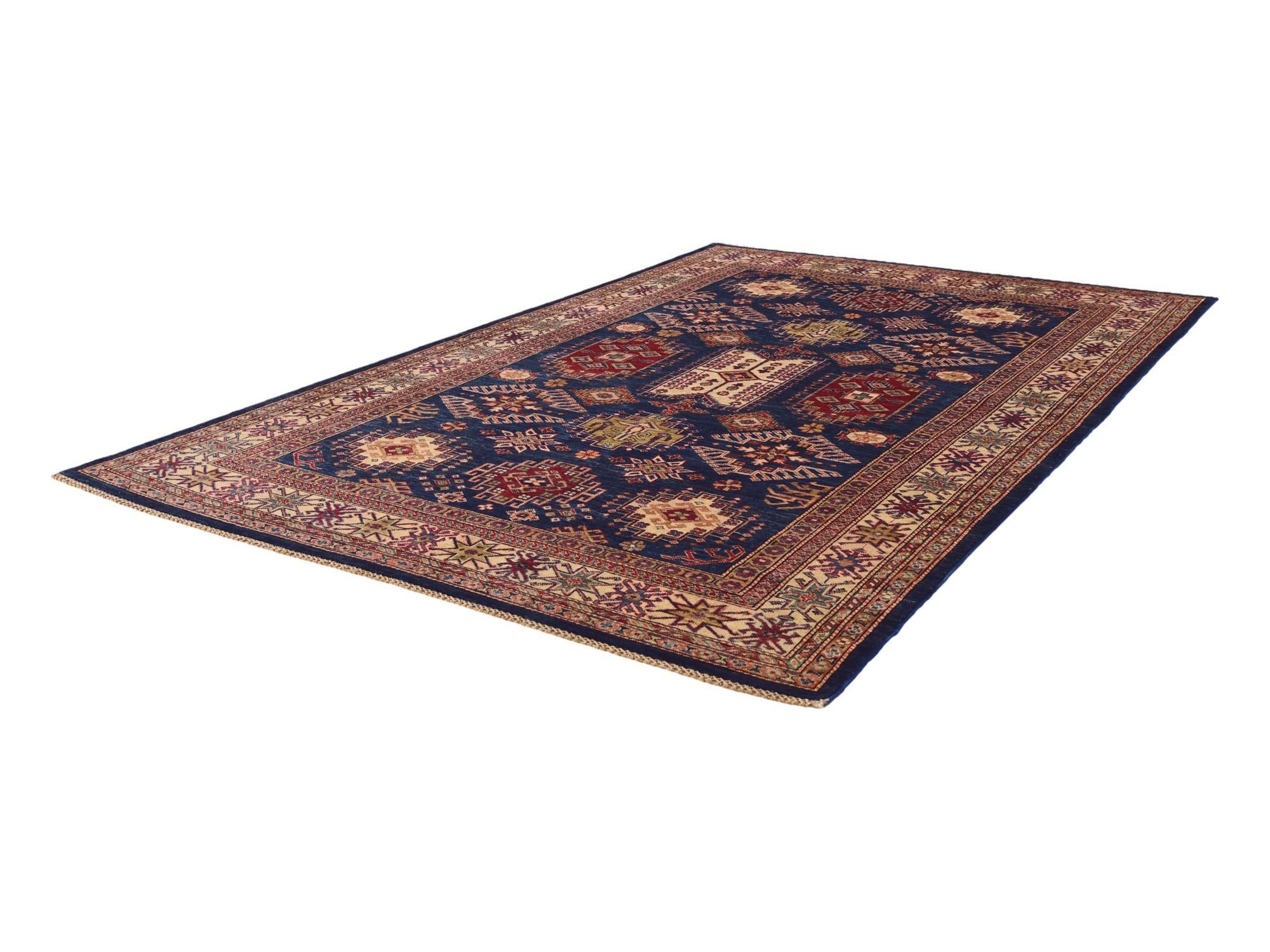 5' 11 x 8' 6 Hand Knotted Kazak Rug