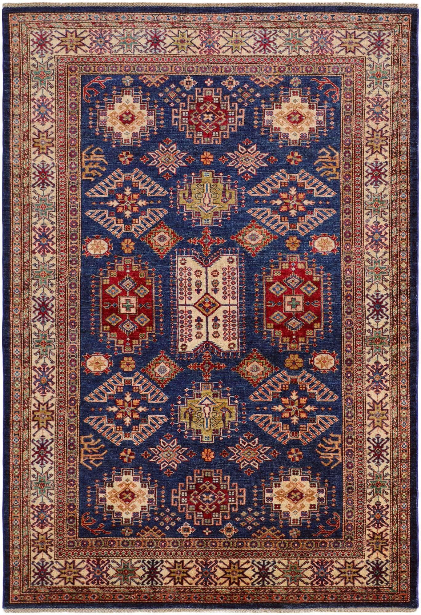 5' 11 x 8' 6 Hand Knotted Kazak Rug